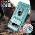 thumbnail image 3 of KOMI for Google Pixel 8 Pro Case Military Grade Drop Shock Protection Cell Phone Cover with Slide Camera Cover Built-in 360° Rotate Ring Stand for Pixel 8 Pro 6.7 Green, 3 of 5