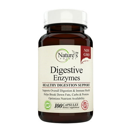 Nature's Potent ™ - enzymes digestives, non-OGM, supplément d'aide Digestion
