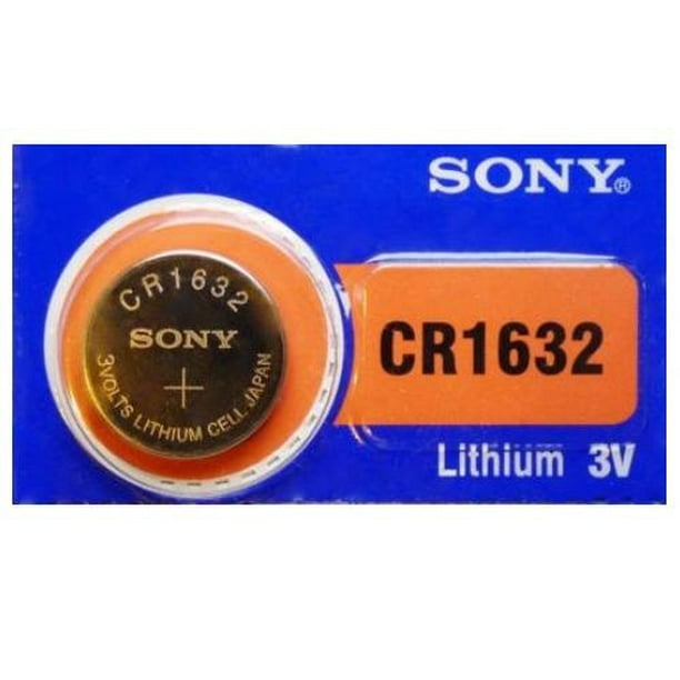 Cr1632 Sony 3 Volt Lithium Coin Cell Battery (On Card)