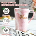 thumbnail image 6 of Lockways Coffee Mug Set for Mom and Sister Birthday Gifts, Pink Ceramic Tea Cup with Bear Towel for Mothers in Law 14 oz, 6 of 9