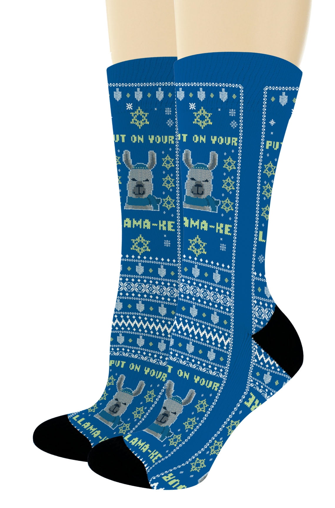 ThisWear Pun Gifts Put on Your Llamake Socks Fun Jewish Gifts Chanukah