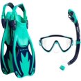 thumbnail image 1 of Set de snorkel Cressi Tinetto Rocks Dry S/M verde aqua, 1 of 7