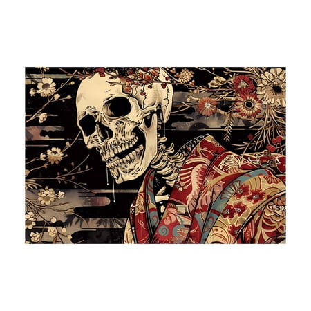 Diamond Art Kits for Adults Gothic Eastern Floral SkullDiamond Painting Kits for Beginners Frameless Round 5D Full Drill Diamonds Art Pictures Gem Art Crafts Home Decor Gifts