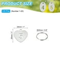 thumbnail image 2 of Uxcell Number Key Tag, 25 mm Stainless Steel 1-20 ID Number Tags with Metal Ring Identifiers Keys Label, Silver Tone, 2 of 7