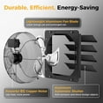 thumbnail image 6 of 16 Inch EC Motor Shutter Exhaust Fan, 6 Inch Large Touchscreen Controller for Temp Humidity and Speed Control, 10-Speed Wall Mount Fan for Attic, Greenhouse, Garage, Chicken Coop Ventilation, 6 of 12