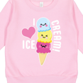 thumbnail image 3 of Inktastic I Love Ice Cream with Cute Ice Cream Cone Toddler Sweatshirt, 3 of 4
