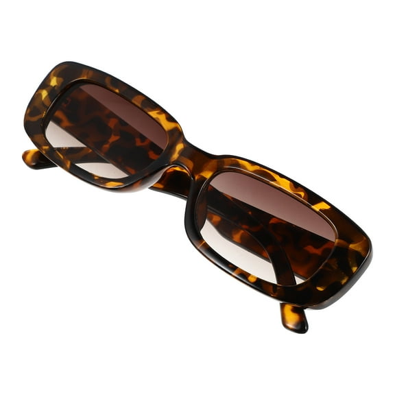 FENGGUIQU Leopard Frame Square Sunglasses for Men and Women, Lightweight Comfortable UV Eyewear for Travel and Outdoor