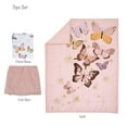 thumbnail image 4 of Lambs & Ivy Butterfly Dreams Pink/Gold 3-Piece Nursery Baby Crib Bedding Set, 4 of 9