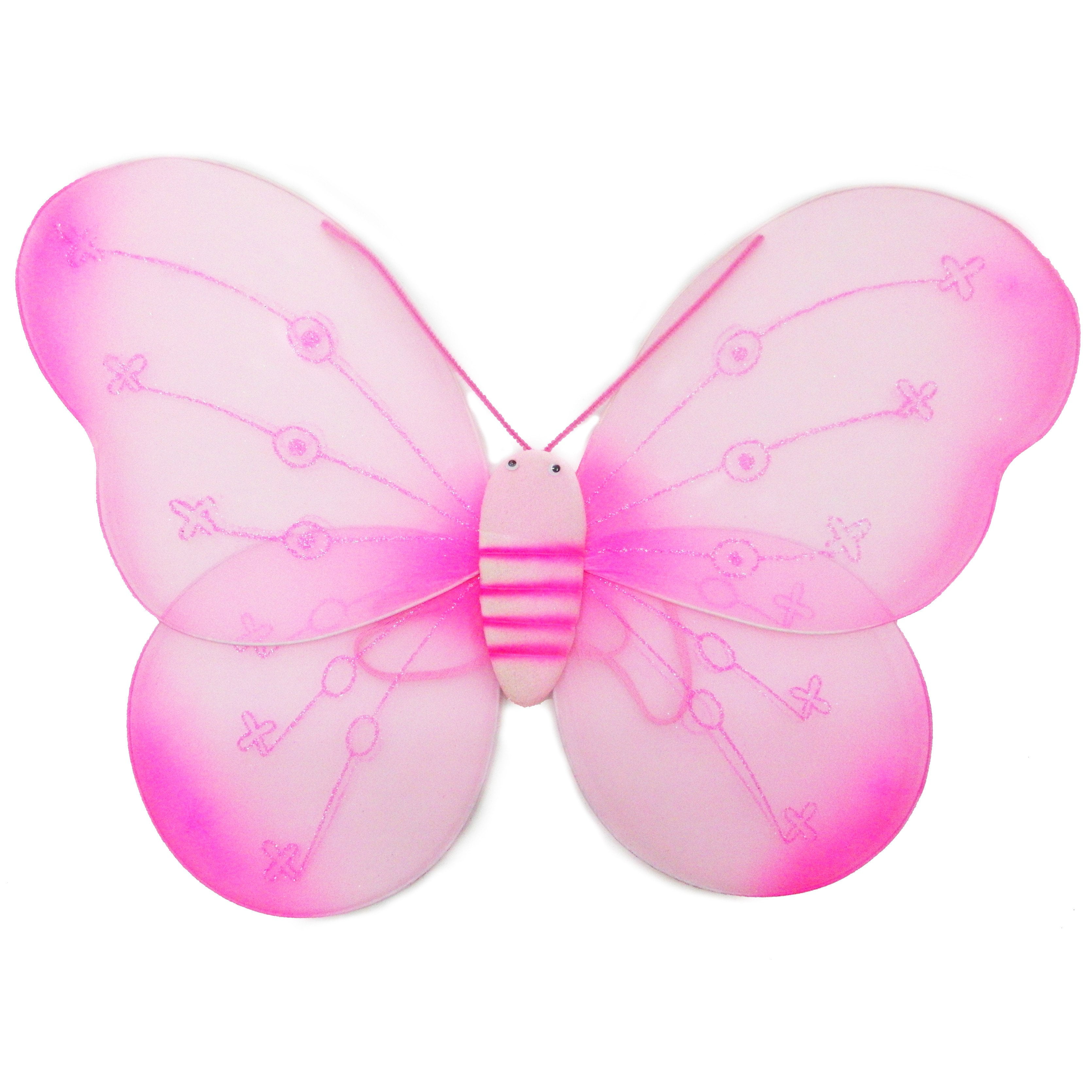 Wenchoice Pink Butterfly Wing Girls One Size - Walmart.com