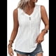 thumbnail image 2 of Camiseta Sin Mangas para Mujer, Conjuntos de Verano, Camisetas con Cuello en V, Camisetas Modernas con Ojales, Ropa Básica Sin Mangas para Vacaciones en la Playa 5XL, 2 of 7