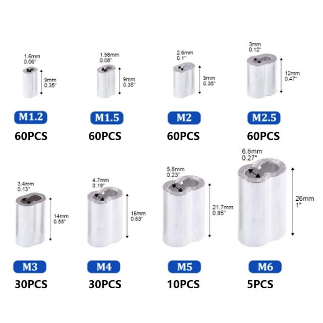 315 Uds funda de prensado de aluminio M12 M15 M2 M25 M3 M4 M5 M6 piezas de Hardware ANGGREK Otros