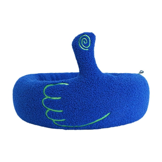 Sofá cama para gatos, cojín para mascotas, cama para mascotas lavable y gruesa extraíble, cama nido cálida para gatos, gatitos, perros pequeños y Azul