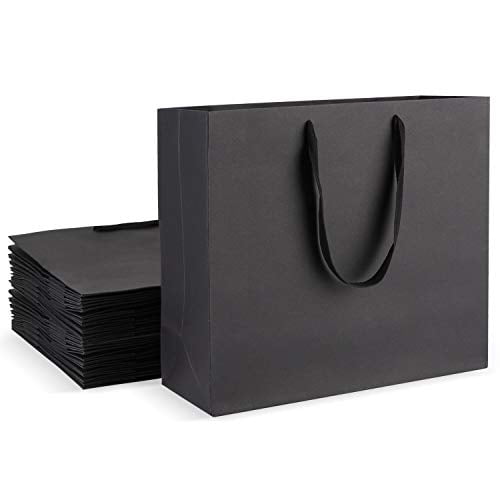 Gift Bags with Handles Party Favors Bags Wedding Bags Retail Handle Bags Paper Lunch Bags Paper Shopping Bags Bluk Eusoar 20pcs 12.5 x 4.5 x 11 Kraft Paper Bags Merchandise Bag