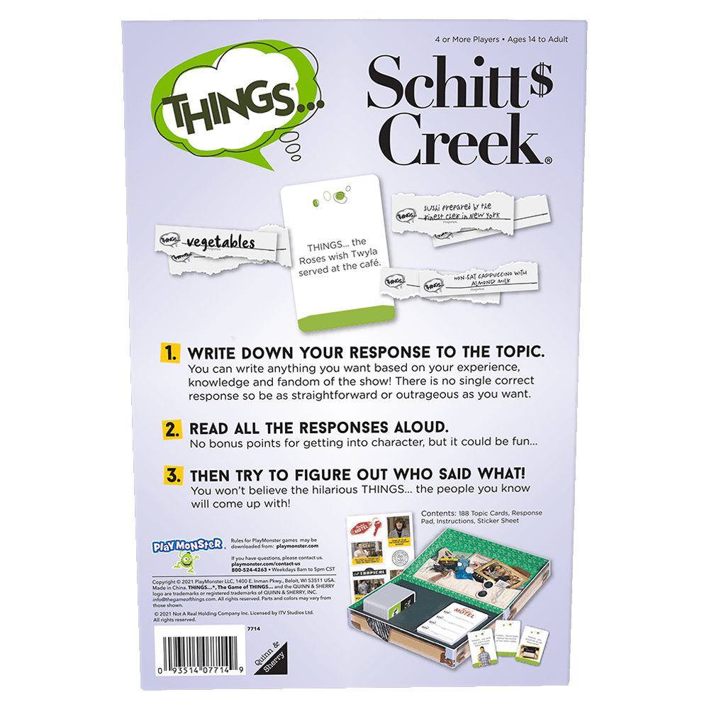 THINGS... Party Card Game -- Schitt's Creek Edition - By PlayMonster - image 4 of 6
