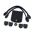 thumbnail image 1 of Asas para bolso de ganchillo, accesorios para bolso DIY, cierre a presión, cubierta con solapa de cuero PU, juego de fabricación de bolsos de ganchill Negro, 1 of 9