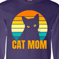 thumbnail image 4 of Inktastic Mother's Day Cat Mom Black Cat Sunset Long Sleeve T-Shirt, 4 of 5