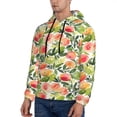 thumbnail image 3 of Fotbe Men's Hoodie with Fruits Peach1 Pattern - Kangaroo Pocket Pullover Hooded Sweatshirt, Perfect for Daily Wear, Travel, and Home-Small, 3 of 7