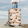 thumbnail image 3 of Lsque Beagle Dog On Brown Printed Luggage Cover, Travel Luggage Protector,Scratch and Dirt Resistant, Fits 18-32 Inch Luggage - Large, 3 of 9