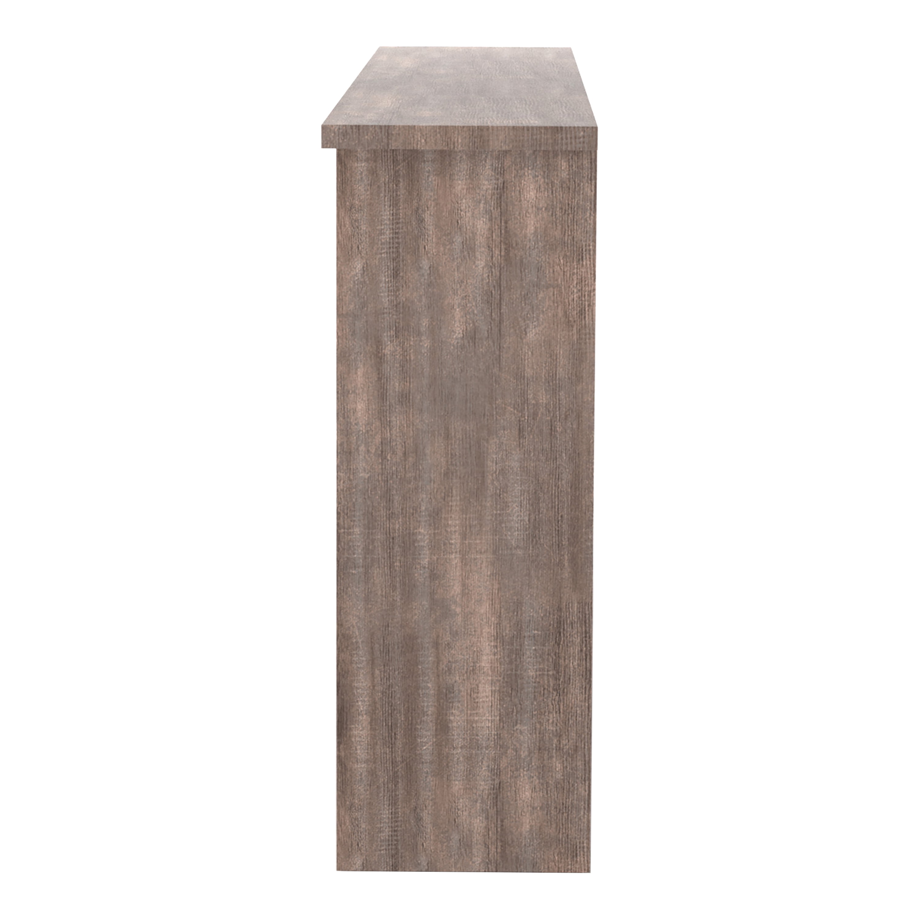 Uster 6-Shelf Wood Twin Bookcase Headboard, Walnut Oak