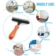 thumbnail image 3 of (4.3 Inch (W), 2 PCS)Carpet Restoration, Carpet Rake, Carpet Groomer Rake, Shag Rug Rake, Hair Cleaner Suitable for Rug and Carpet, 3 of 5
