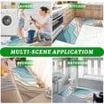thumbnail image 6 of Kitchen Rugs Set 2 Piece, Ombre Stripes Turquoise Brown Kitchen Mats Rugs Non Skid Washable Anti Fatiguee, Abstract Striped Doormat Carpet for Bedroom/Bathroom/Living Room,17x30in+17x47in, 6 of 6