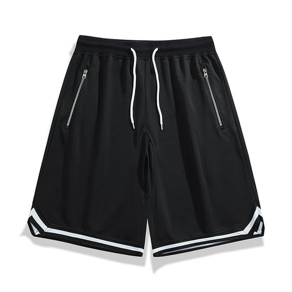 Mens Mesh Basketball Shorts Running Athletic Gym Workout Shorts with Zip Pocket