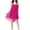 Hot Pink, variant on Naittoop Women Chiffon Nightgown Sexy Spaghetti Strap Cami Sleeveless Chemise Backless Sleepwear Pleated Solid Sleep Dress