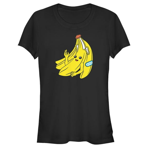 Junior's Fortnite Peely Bundle Graphic Tee Black Large