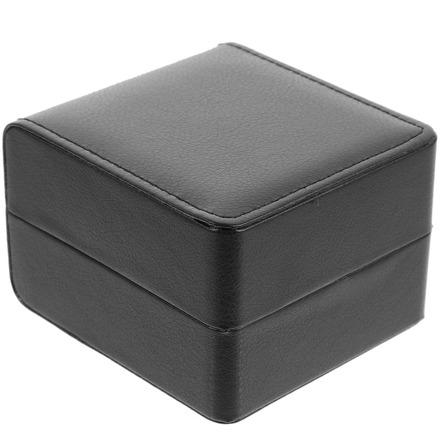 Miangastore Black PU Leather Watch Display Case for Storage Use with Reasonable Slots Design 10.5 x 8.5 x 3 inches
