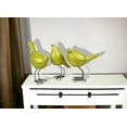 thumbnail image 2 of HomeRoots 520809 Polyresin & Metal Bird Sculptures, Lemongrass Green - Set of 3, 2 of 2