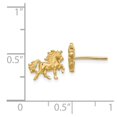 thumbnail image 3 of 14K Yellow Gold Earring Button Women'S Diamond-Cut 8 mm 10, 3 of 3