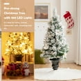 thumbnail image 4 of Patiojoy 4ft Artificial Christmas Tree Pre-lit Entrance Tree Xmas Tree w/ 100 Warm White LED Lights, 4 of 8
