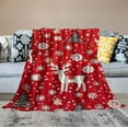 thumbnail image 2 of ARISTURING  Christmas Throw Blanket, Christmas Decorations Blankets and Throws, Fuzzy Cozy Soft Warm Sherpa Winter Holiday Blanket for Bed Couch Sofa Reindeer Snowflakes, 2 of 6