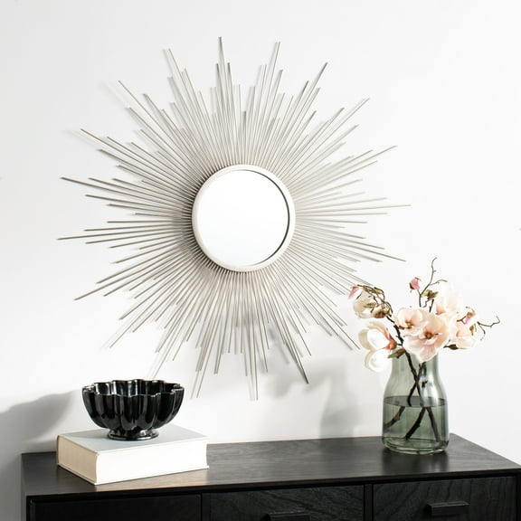 Safavieh Madilyn Radiant Lines Round Sunburst Mirror, Champagne