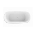 thumbnail image 6 of Elegant Kitchen & Bath BT10259GW-BNK 59 in. Soaking Bathtub, Glossy White with Brushed Nickel Trim, 6 of 8