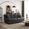 thumbnail image 4 of Magic Home 89" Cloud Sofa,Modern Velvet Couch,3-Seat Sofa for Living Room,Apartment and Small Space,Gray, 4 of 10