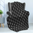 thumbnail image 4 of Tribal Soft Flannel Fleece Throw Blanket, Geometric Prehistoric Triangle Ikat Symbolic Culture Forms Design, Cozy Plush for Indoor and Outdoor Use, 60" x 80", Black and White, by Ambesonne, 4 of 5