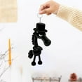 thumbnail image 2 of 2026 Year Of The Horse Keychain,Funny Horse Keychain For Women Men,2026 Chinese New Year Gift Mascot, Horse Guardians,Small Charm Symbolizing Strength,Courage,and Moving Forward (Black1), 2 of 6