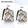 thumbnail image 3 of Picia French Bulldog 2 Printed Canvas Daypack - Stylish and Durable Vintage Compact Backpack - Class, Work, Travel, or Laptop Bookbag,Organized Compartments-Medium, 3 of 6