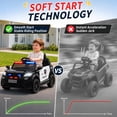 thumbnail image 6 of UBesGoo Licensed Land Rover 12V Ride On Police Car, Powered Ride on with Siren Remote Control & Bluetooth, Ages 2-5, Black, 6 of 11