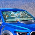 thumbnail image 4 of Xixirimido Car Windshield Sun Shade Car Sun Visor Block UV Rays Foldable Automotive Windshield Sunshades Front Window Sun Blocker Keep Your Vehicle Cool, Sharks Fishes Undersea, 4 of 8