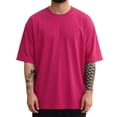 thumbnail image 2 of Mens Oversized T Shirt Summer Fashion Casual Solid Crew Neck Drop Shoulder Elbow Sleeve Mens T-Shirts, 2 of 5