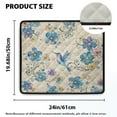 thumbnail image 2 of ZIATUBLES Washing Machine Dust Cover Pad Washer and Dryer Top Protector Mat for Laundry Room Kitchen Versatile Home Decor Accessories, 24 x 19.7 Inch, Retro Hummingbird Flower, 2 of 7
