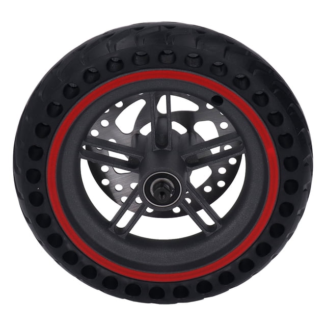 Scooter Eléctrico Neumilar Celular, Conjunto de la Rueda Trasera del Scooter Rojo Cojinete Fuerte de Aluminio de Aluminio de Disipació de Calor Con Freno de Disco de 120 mm