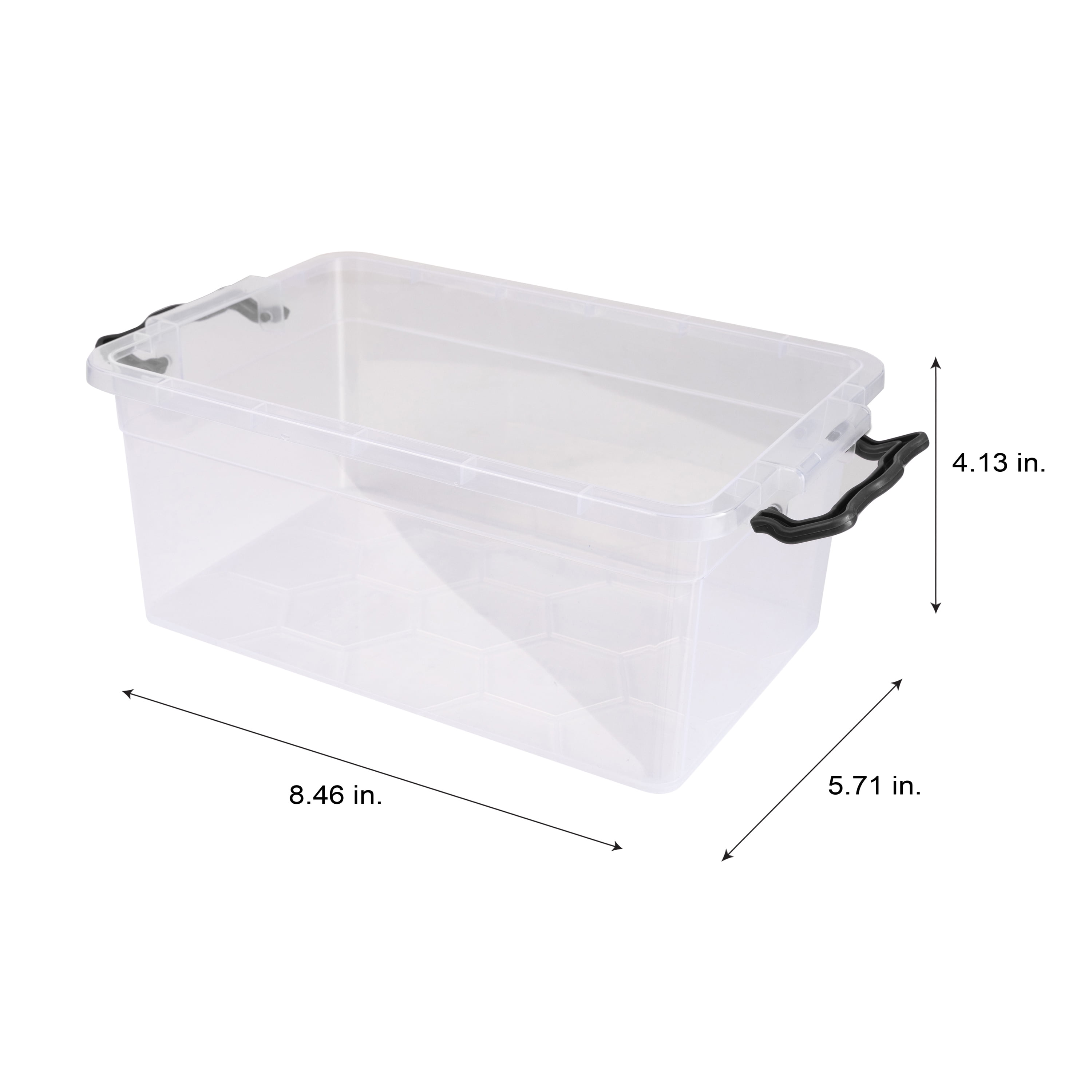 Simplify 1.75LT Plastic Stackable Storage Bin in Clear
