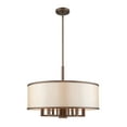 thumbnail image 2 of Livex Park Ridge Brushed Nickel 7 Light Contemporary Chandelier Lighting 6296-91, 2 of 6