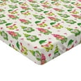 thumbnail image 4 of Ambesonne Spring Fitted Sheet, Eastern Gnome Flowers Art, Queen Size, Off White Fern Green, 4 of 5