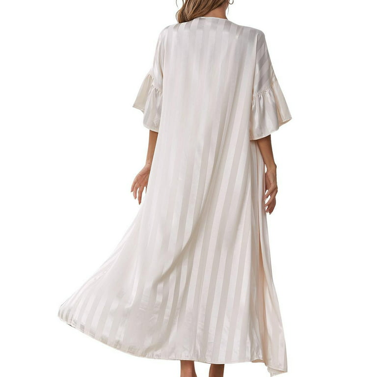 skpabo Women's Short Sleeve Loose Long Maxi Lounge Dress with