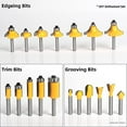 thumbnail image 4 of Router Bit Set 35 Pcs 1/4 inch Shank, Professional Router Bit Kit for DIY, Woodworking Project, High Grade, 4 of 6