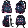 thumbnail image 4 of Valentine's Day Love ECG Large Capacity Backpack with Adjustable Shoulder Strap, Printed Design, Lightweight , Shoulder Backpack Book Bag, Small Backpack Purses for Teens, 4 of 6